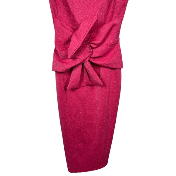 Chiara Boni La Petite Robe Bow Dress Size 40 US 4 Pink Shimmer Barbie Hotaru - Picture 4 of 10